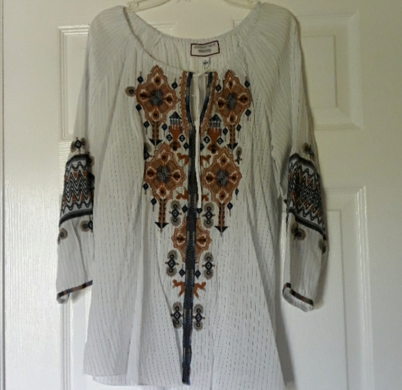 Johnny Was women’s Amika Peasant boho Blouse size Small - Picture 2 of 14